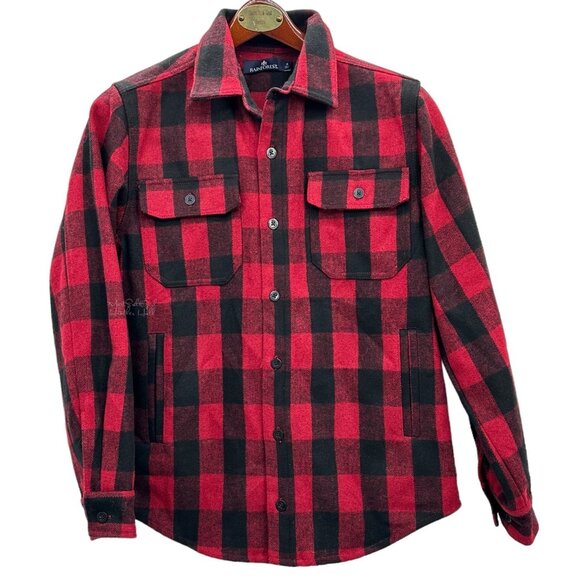 Rainforest Red Buffalo Plaid Button-Up Flannel Shirt Size Small - Picture 1 of 3